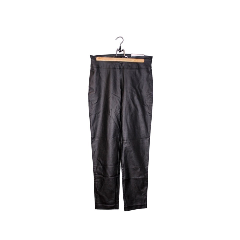 Cato C Est 1946 Faux Leather Stretch Pants Black Size 12 NWT